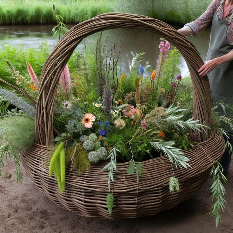 Großen Weidenkorb bepflanzen