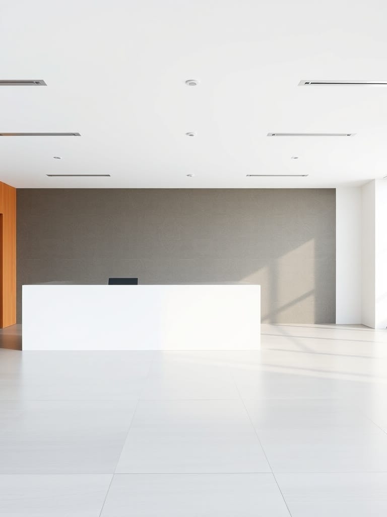 Modernes, helles Interieur mit Dachschräge
