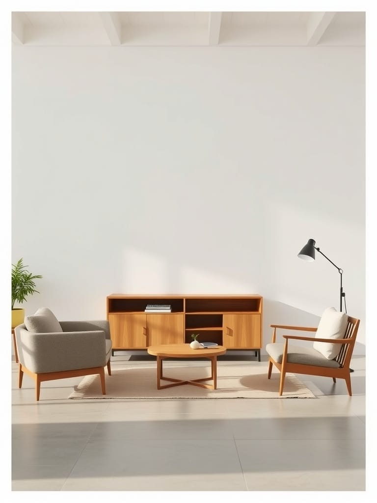 Minimalistische Möbel in einem modernen Raum